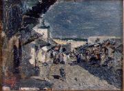 Maria Fortuny i Marsal Mercat i cases oil on canvas